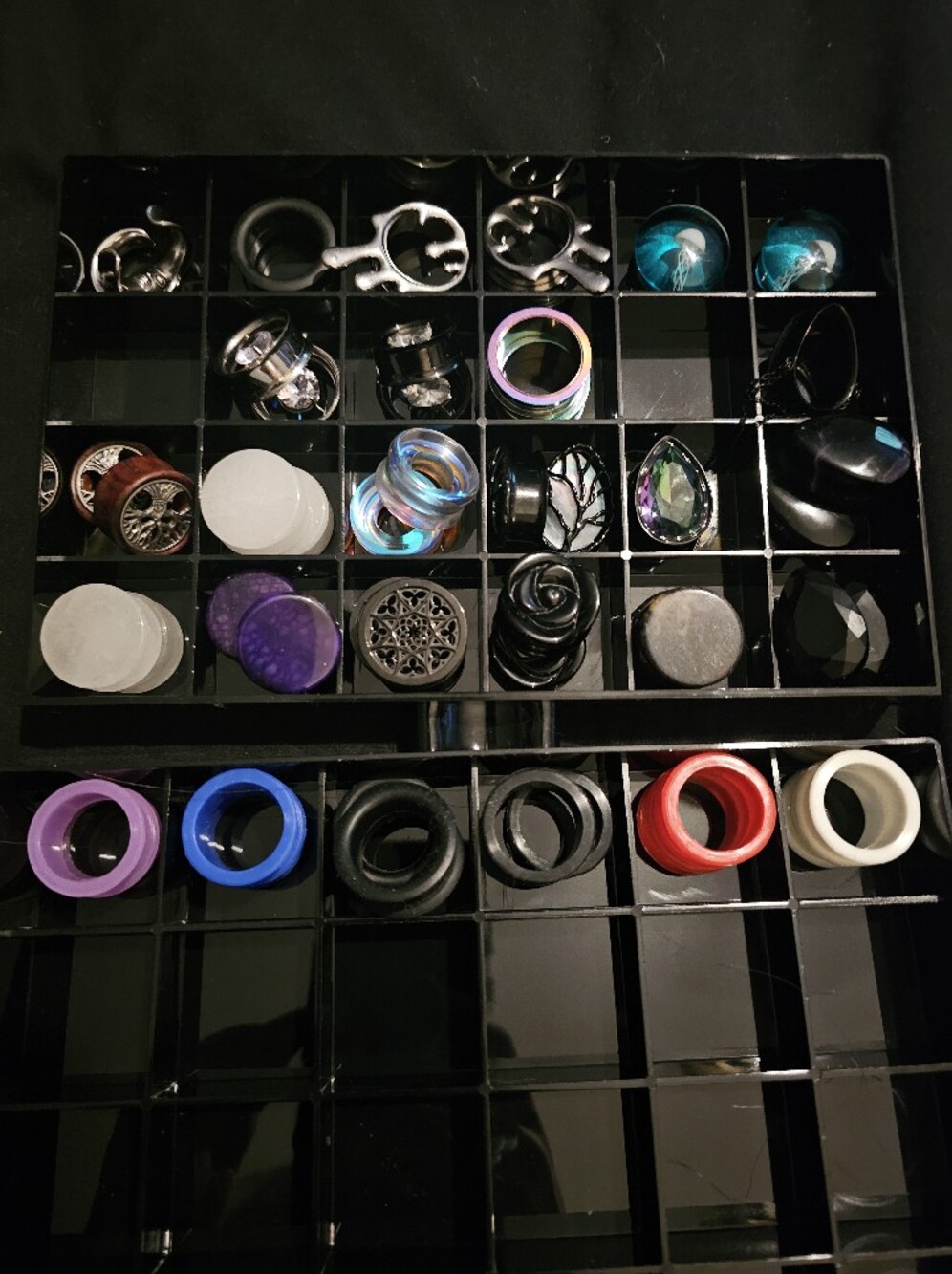 Assorted Silicone, Acrylic, Wood, Glass, Stone and Metel Ear Tunnels/Plugs